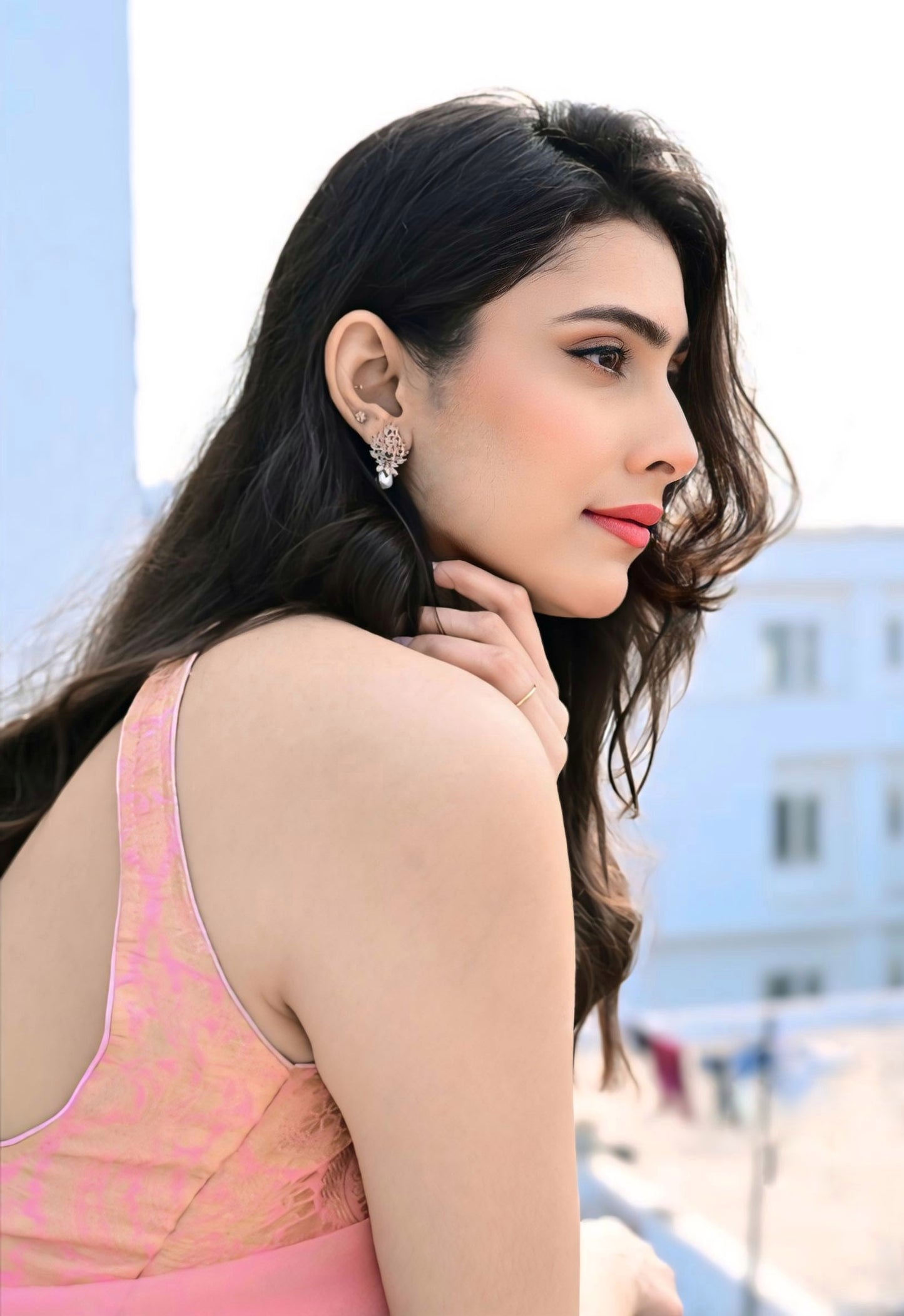 Malook AD Rose Gold Earring