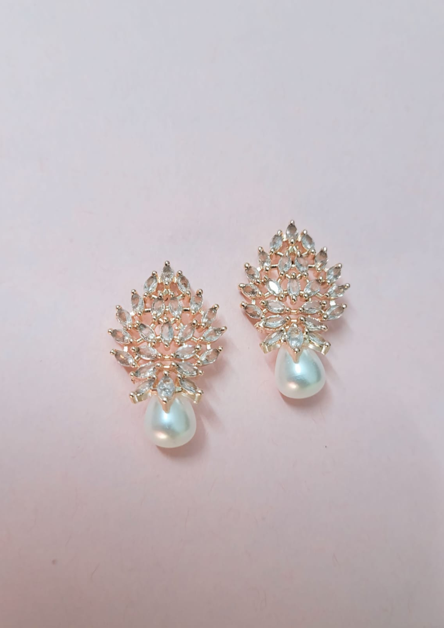 Malook AD Rose Gold Earring